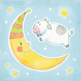 JW-1070a-cow-and-moon-20x20