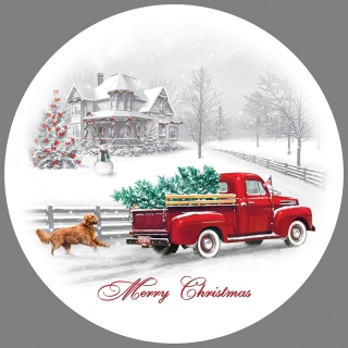 MS-3282c-plate-home-truck-dog-B-W