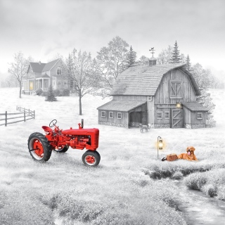 MS-3285g-morning-frost-farm-B_W-with-Red-Tractor-no-silo