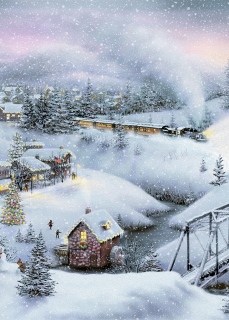 MS-9425-Mikado-small-town-winter-vertical-card