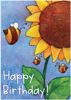 SV-1936a-Sunflower-Bees-vert-card