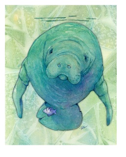 SV-2022b-manatee-on-green SV-2022b-manatee-on-green